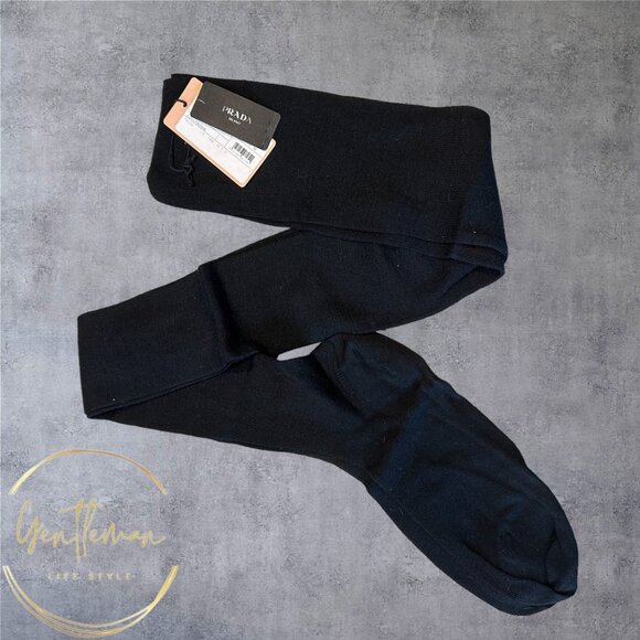 Prada Accessories - PRADA Womans wool Over-the-Knee Socks size III Black